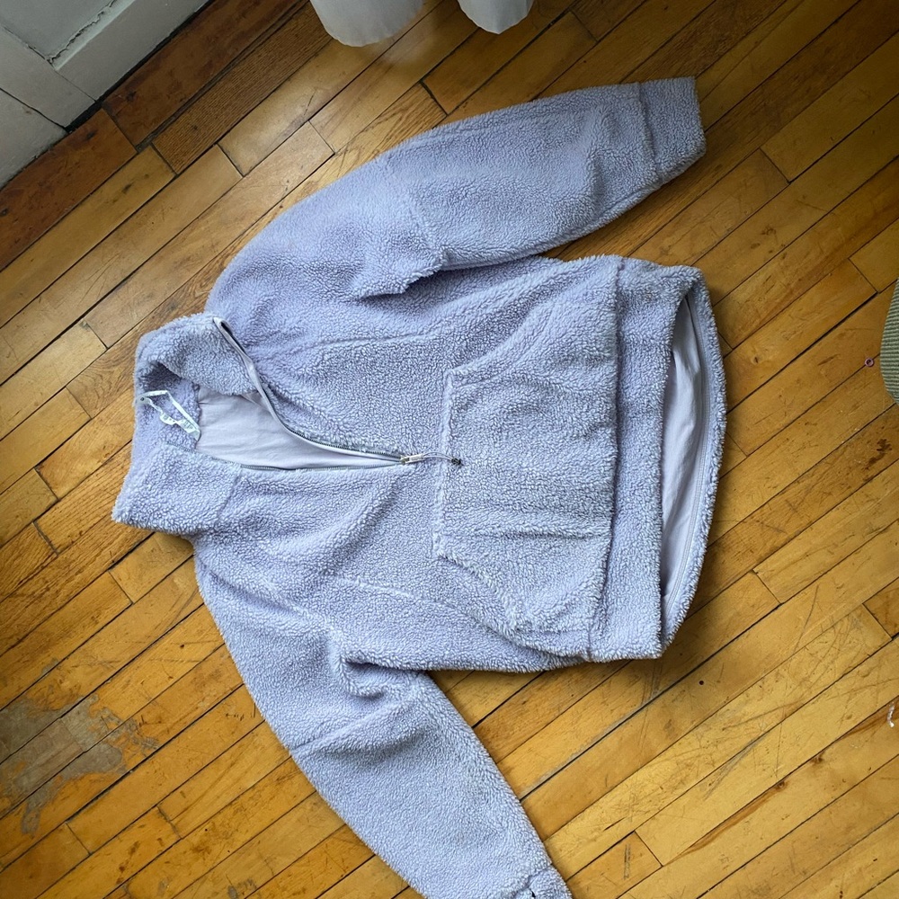 lululemon athletica Women's Light Purple Zip-Up Sweater